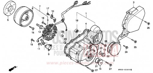 PANNEAU CARTER-MOTEUR G./ GENERATRICE NX2502L de 1990